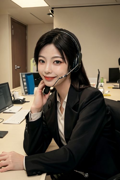 捕捉专业与优雅 上班族女性客服人物肖像摄影
